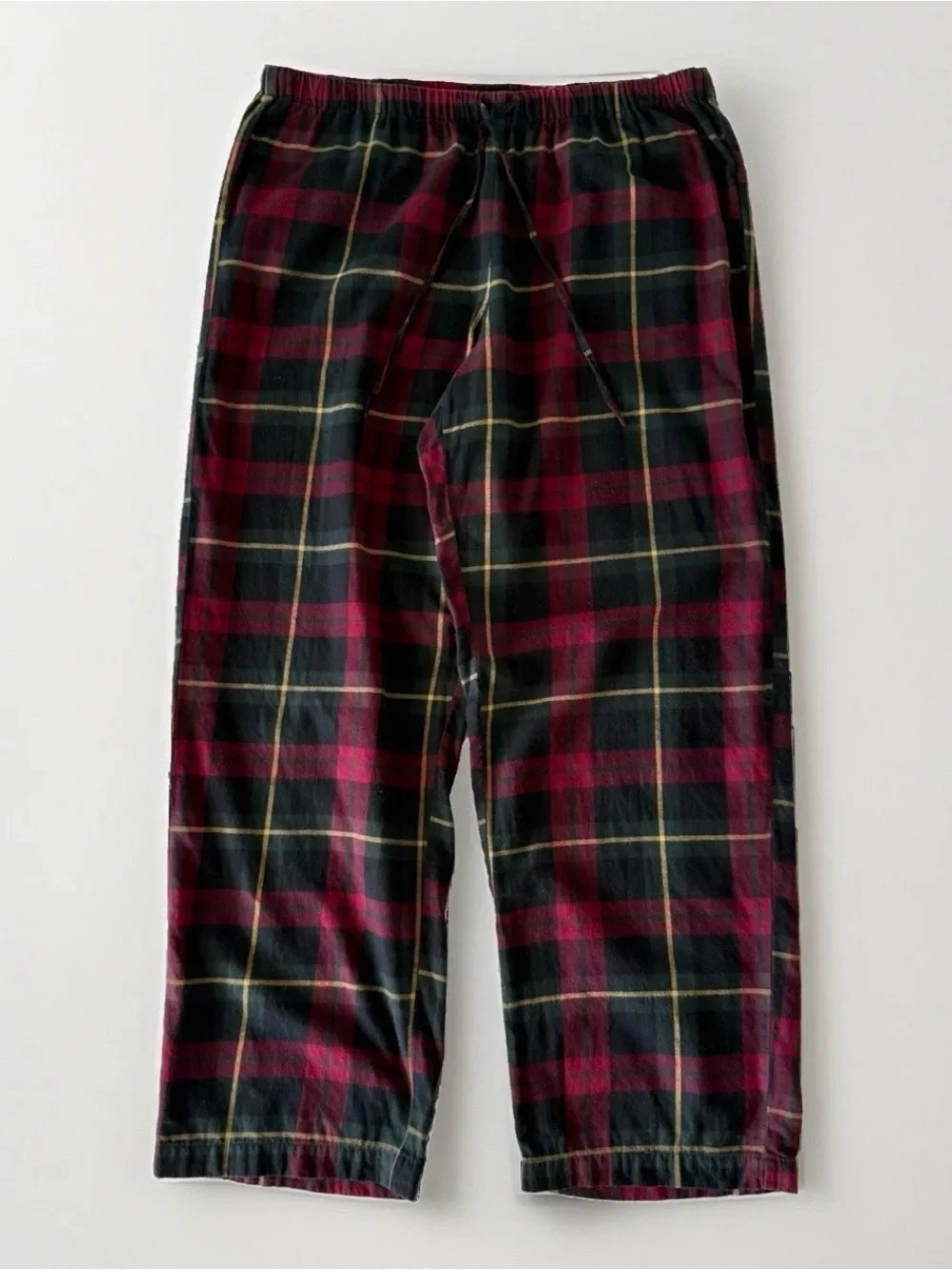 LAUREN Ralph Lauren Tartan Plaid Logo Flannel Leopard Collar Pajama Set Women XL